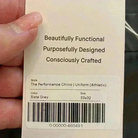 Everlane Womens Performance Chino Uniform Athletic Cut Slate Gray NEW 33”x32” - Picture 3 of 11